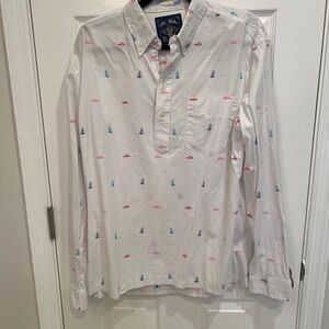 Chubbies White Nautical Print Men's Shirt, L